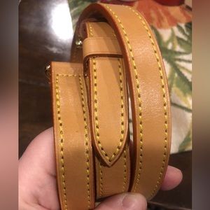 LOUIS VUITTON Replacement Vachetta Leather Shoulder Strap with LV Clasps